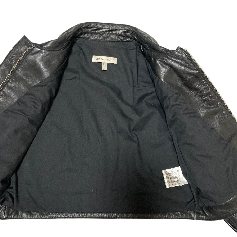 シーバイクロエ ラムレザーショートジャケット