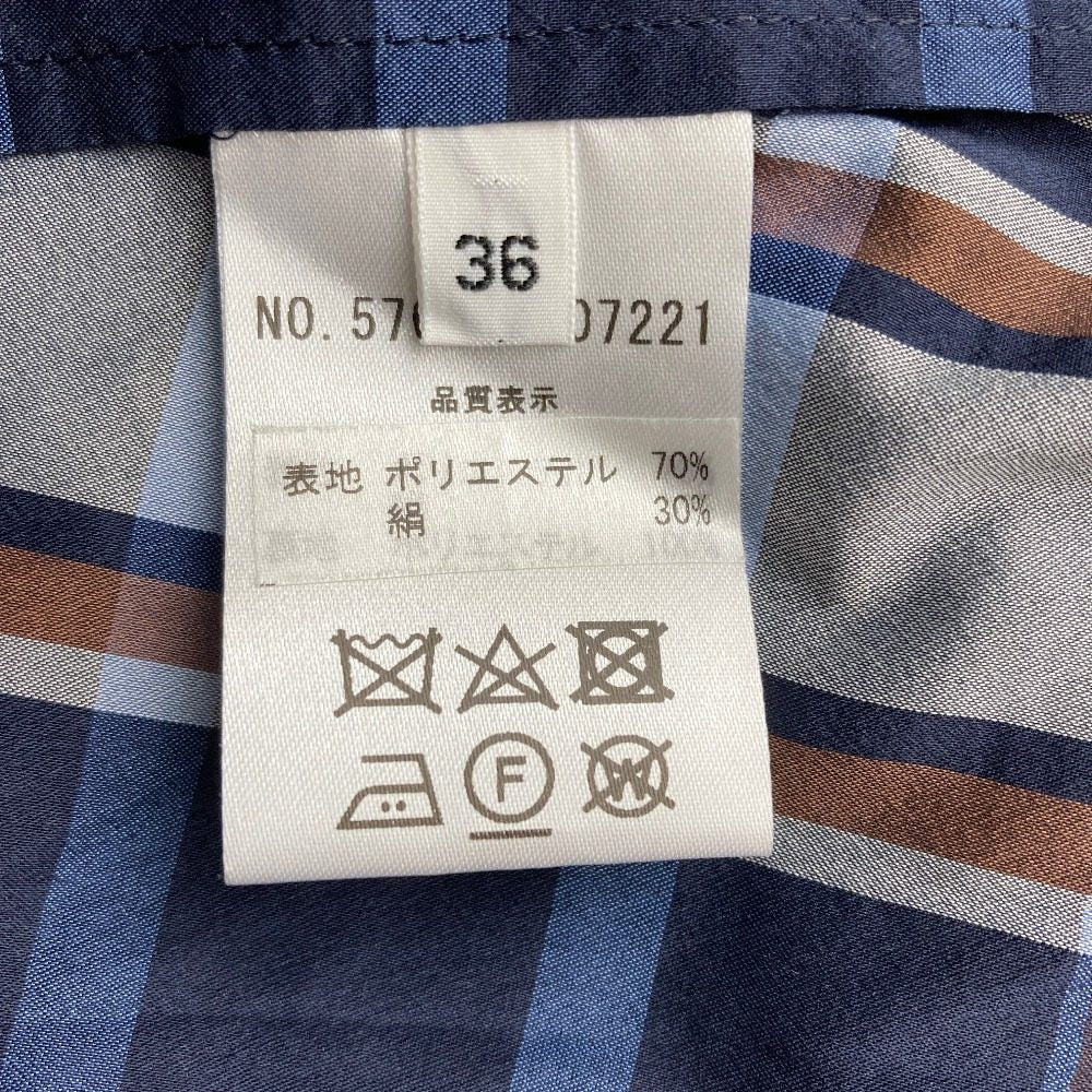 オールドイングランド シルクブレンドチェックブラウス
