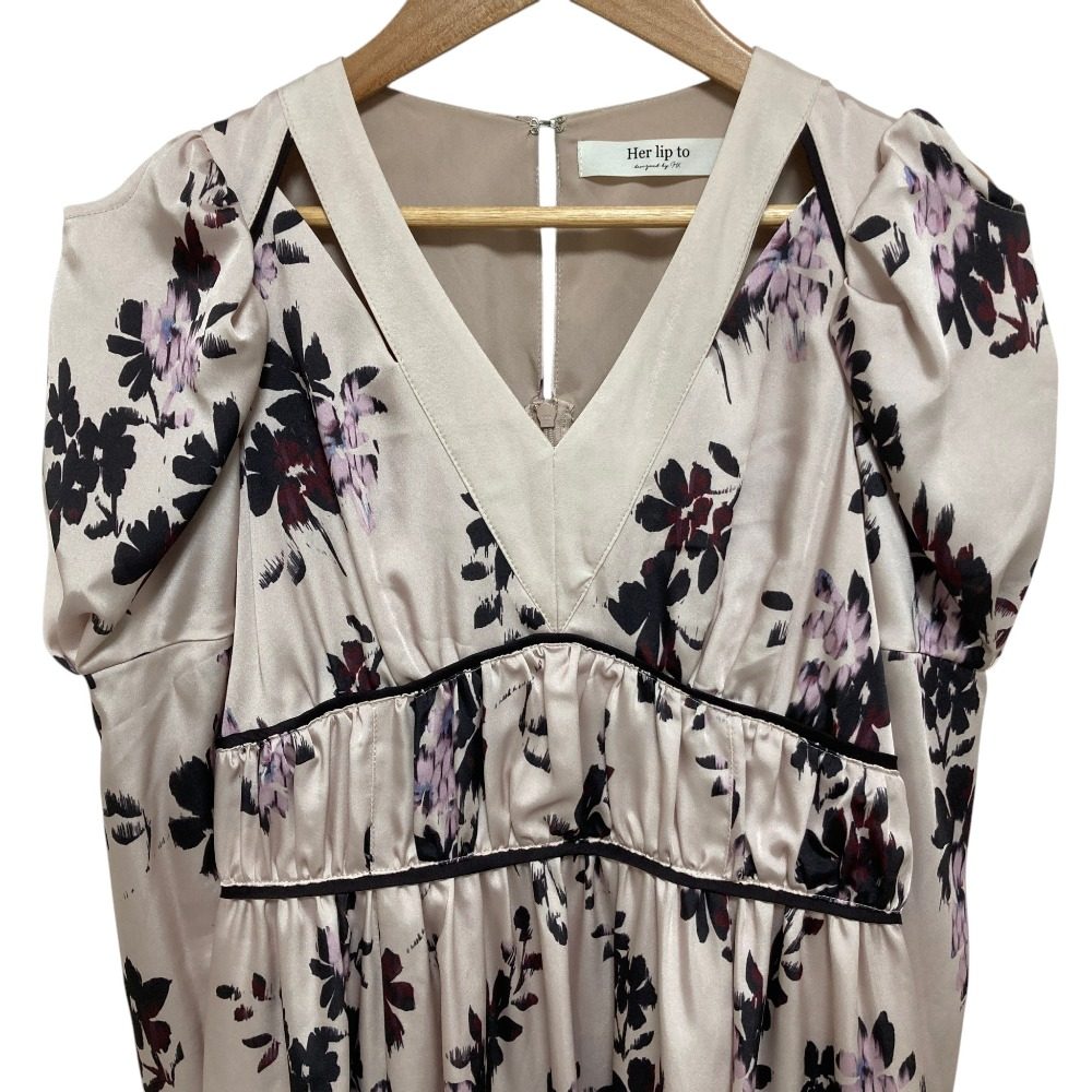 ハーリップトゥ Muse Floral Cut-Out ワンピース