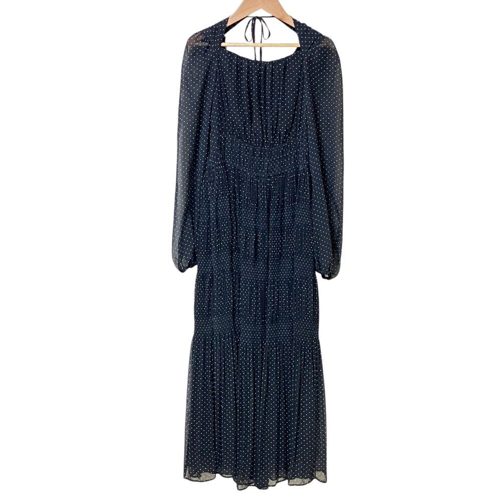ハーリップトゥ Majolica Pleated Chiffon ロングワンピース