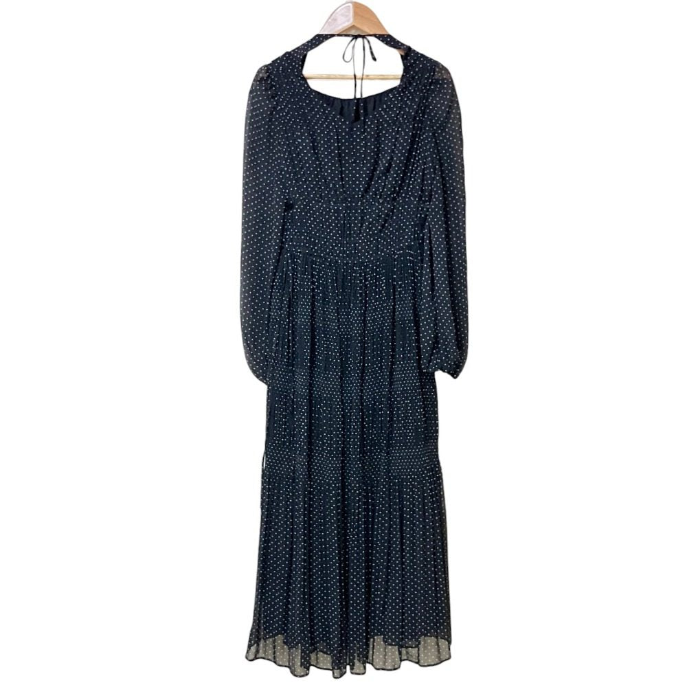 ハーリップトゥ Majolica Pleated Chiffon ロングワンピース