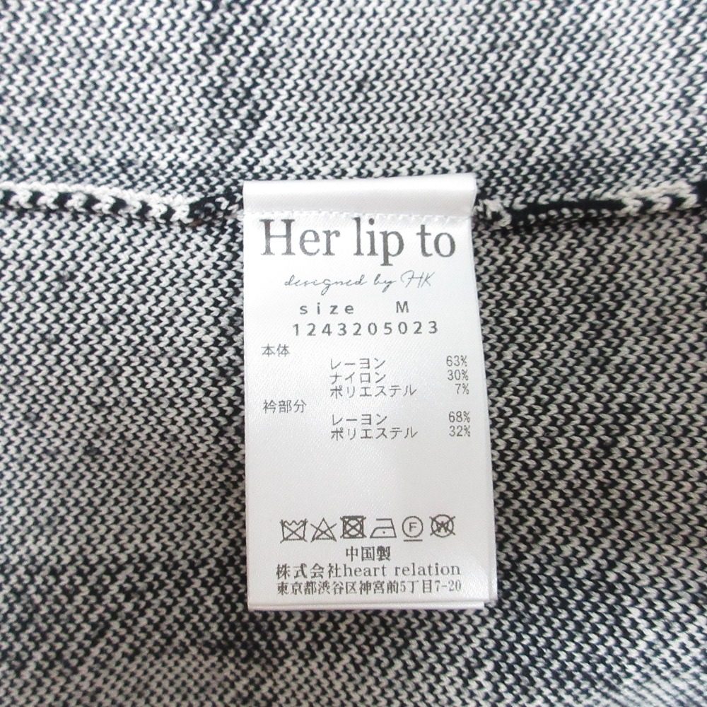 ハーリップトゥ Trois Logo Knit ミニワンピース