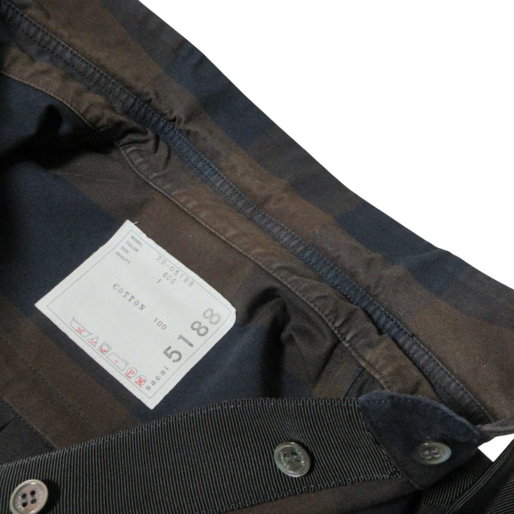 サカイ コットンチェックロングシャツワンピース