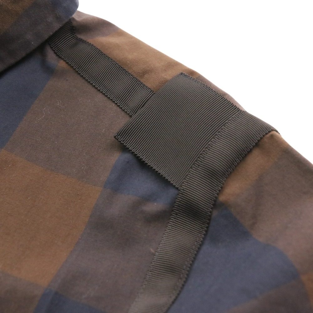 サカイ コットンチェックロングシャツワンピース