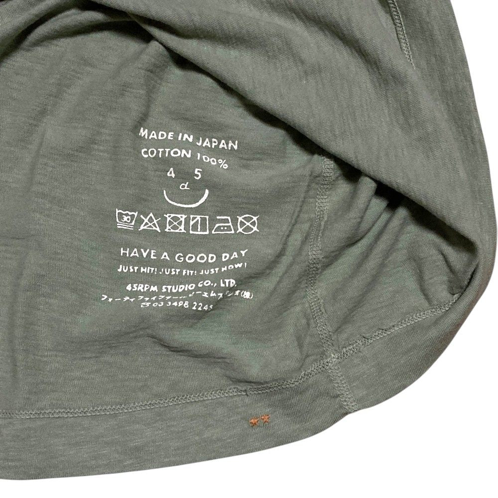 フォーティファイブアール 天竺の908馬モックTシャツ