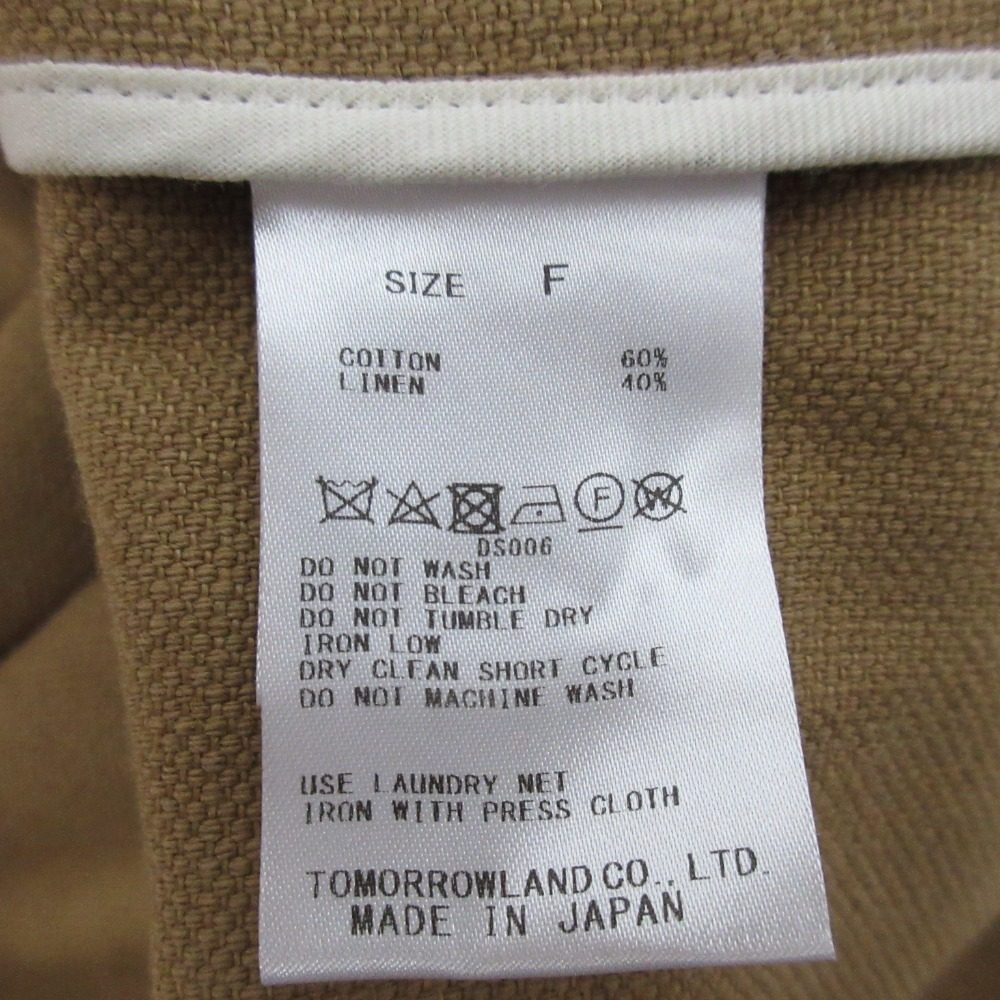 デプレ コットンリネンキャンバスクルーネックジャケット