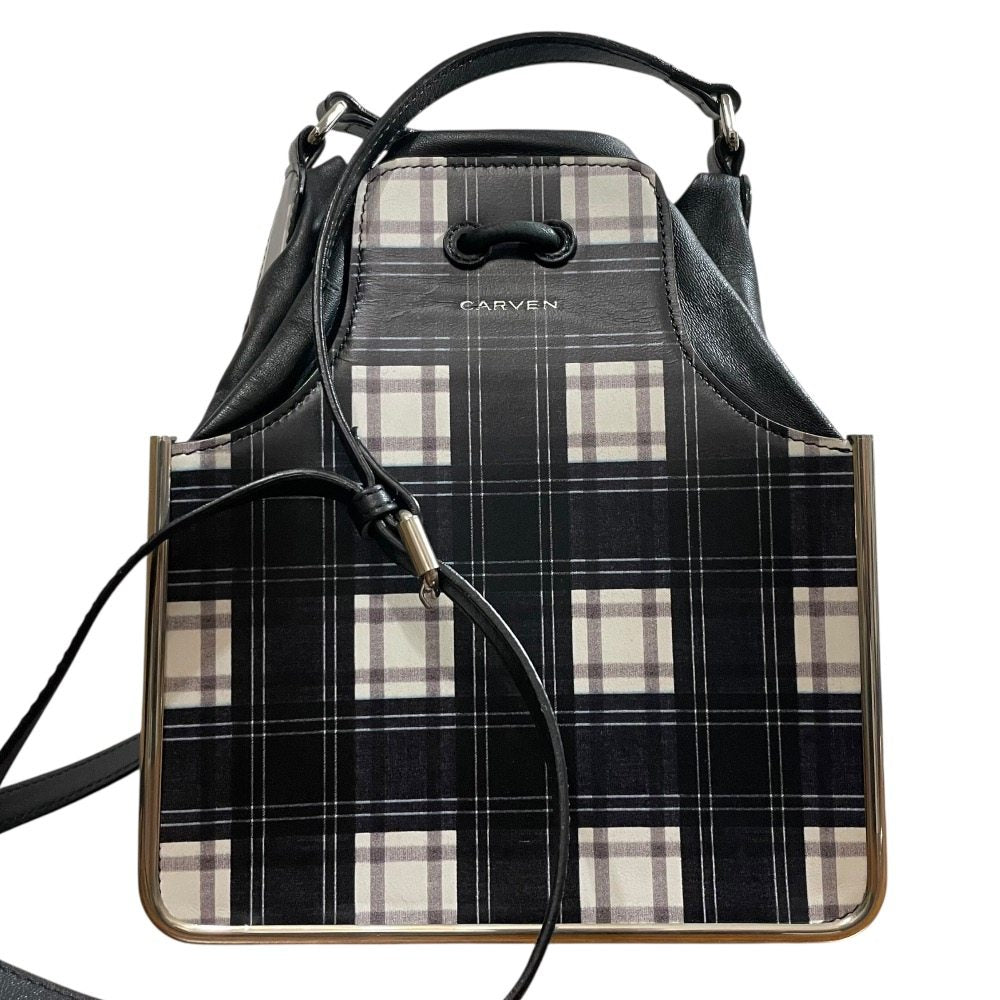 カルヴェン チェック柄 ショルダーバッグ