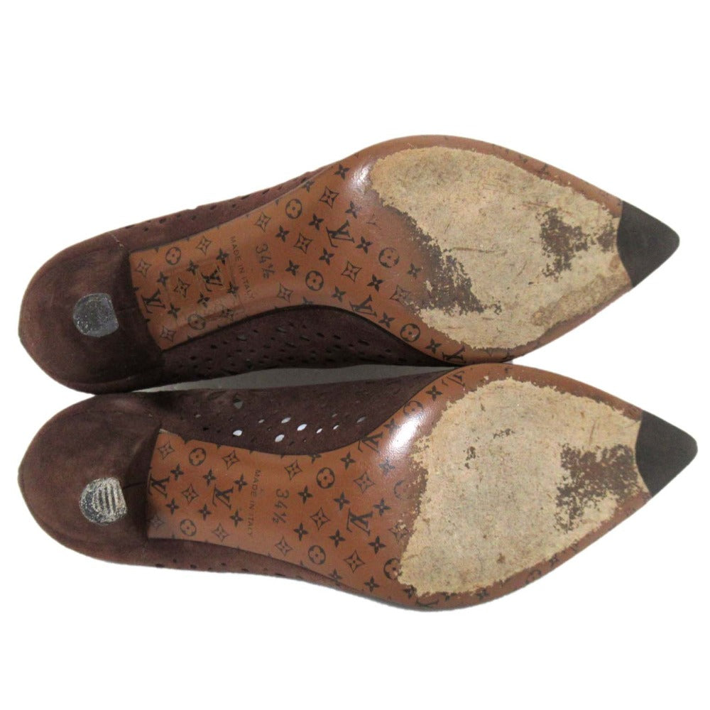 ルイヴィトン カットワークスエードパンプス