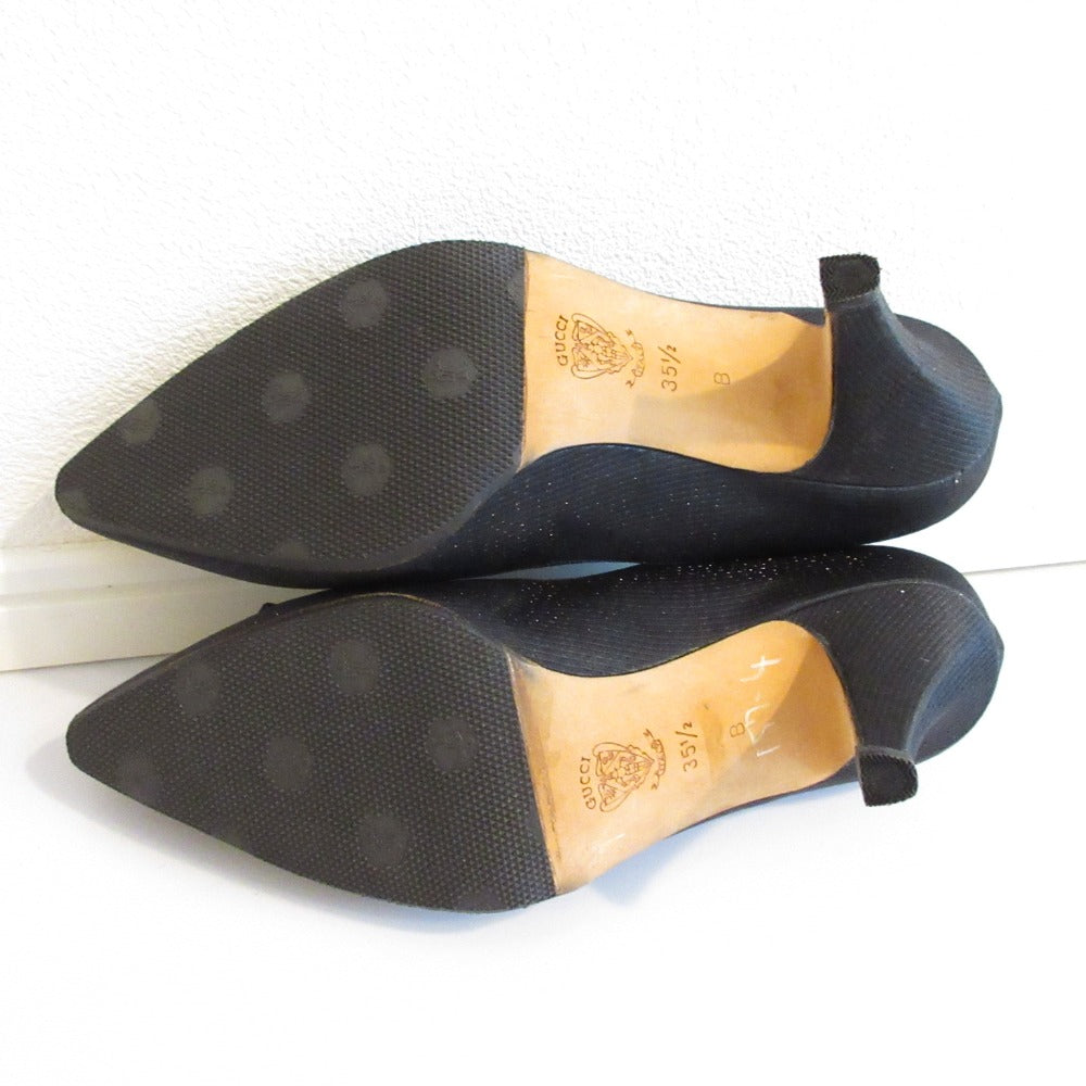 グッチ Bijou Flower Motif Pumps