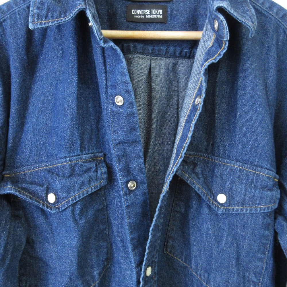 MINEDENIM CONVERSE TOKYO デニムロングシャツワンピース