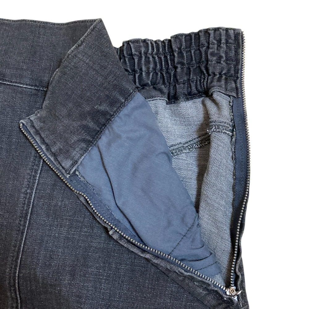 スリードッツ Denim volume flair スカート