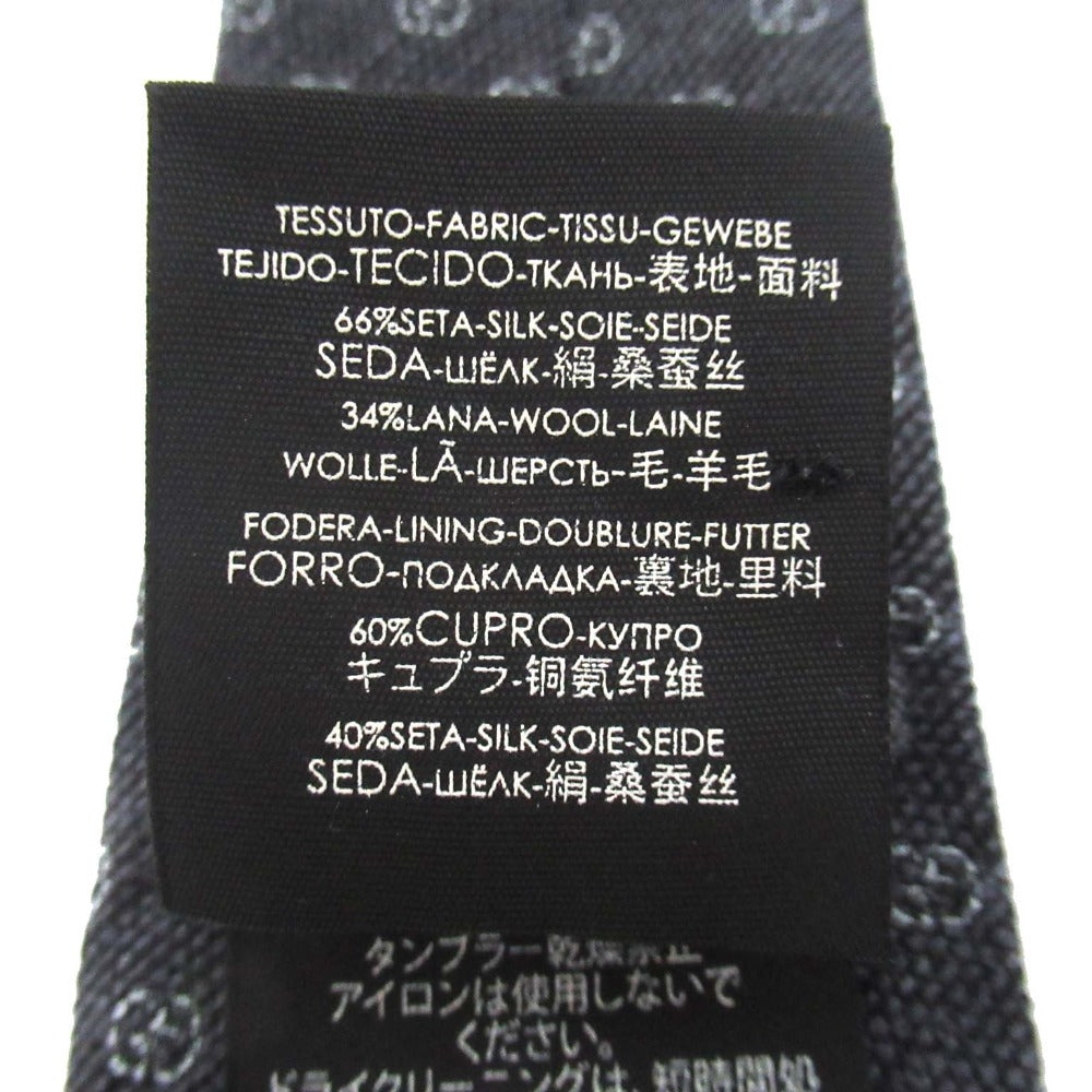 グッチ GG パターン シルク ウール ネクタイ
