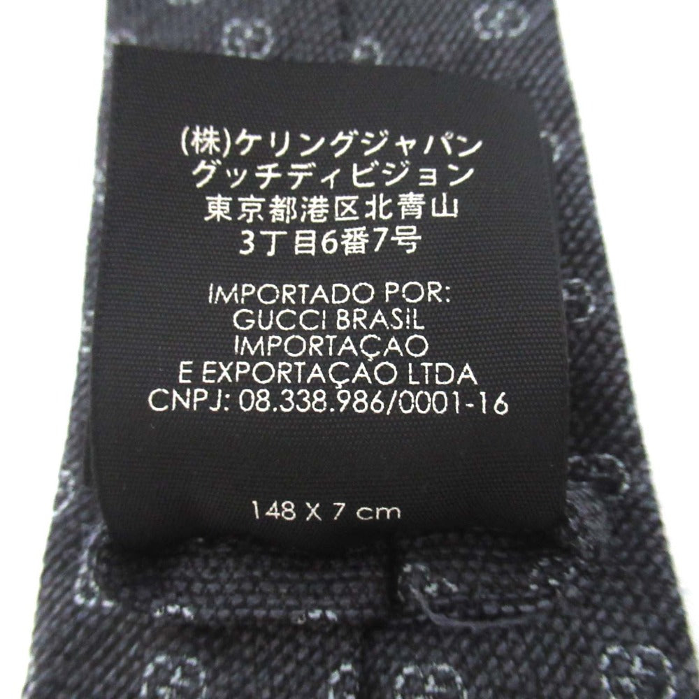 グッチ GG パターン シルク ウール ネクタイ