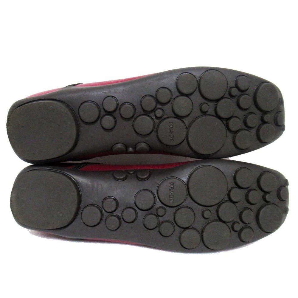 プラダ レザー メリー ジェーン フラット シューズ