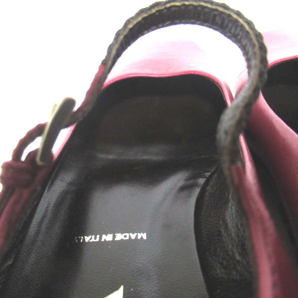 プラダ レザー メリー ジェーン フラット シューズ