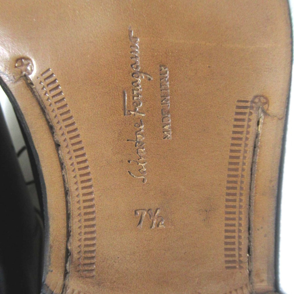 サルヴァトーレ フェラガモ レザー ドレス シューズ