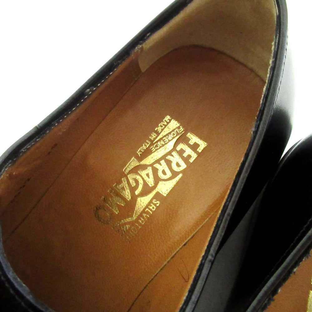 サルヴァトーレ フェラガモ レザー ドレス シューズ