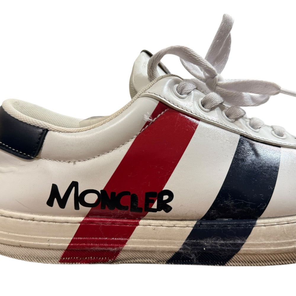 モンクレール トリコロール ライン レザー スニーカー