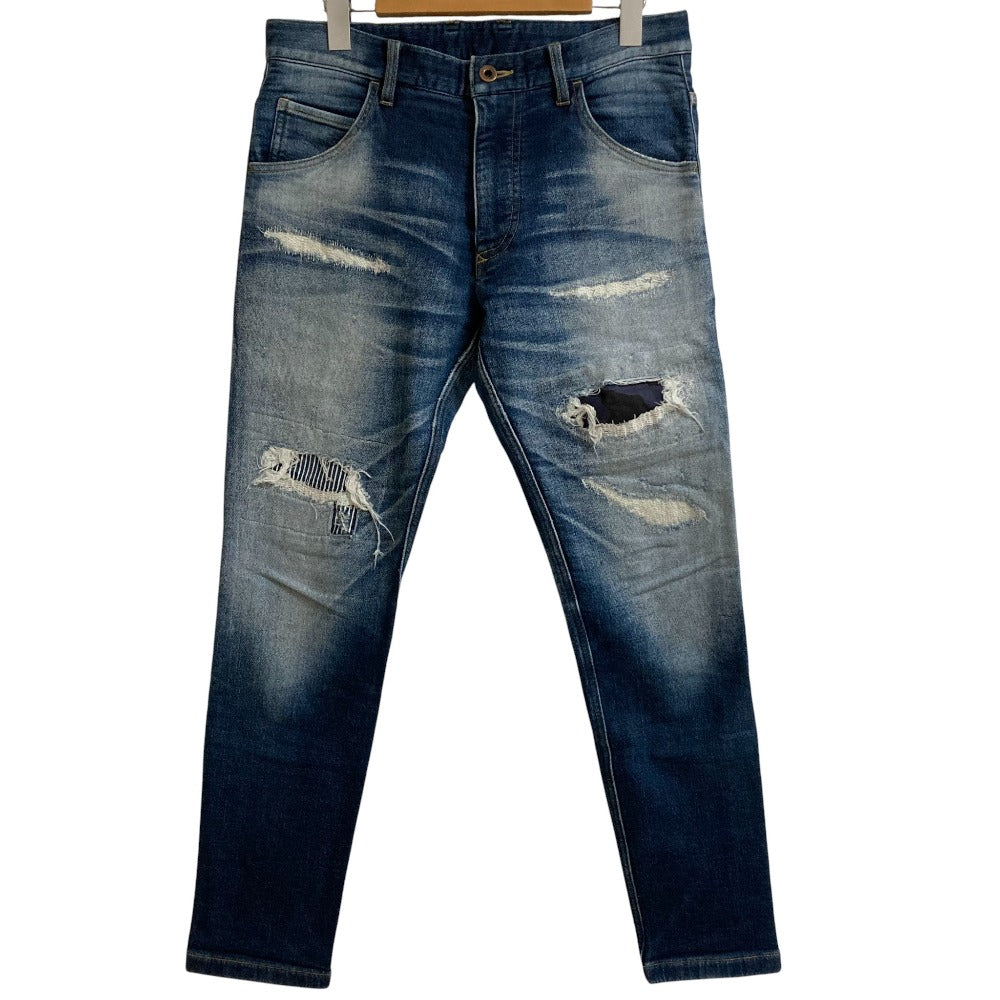 wjk tight knit-denim パンツ