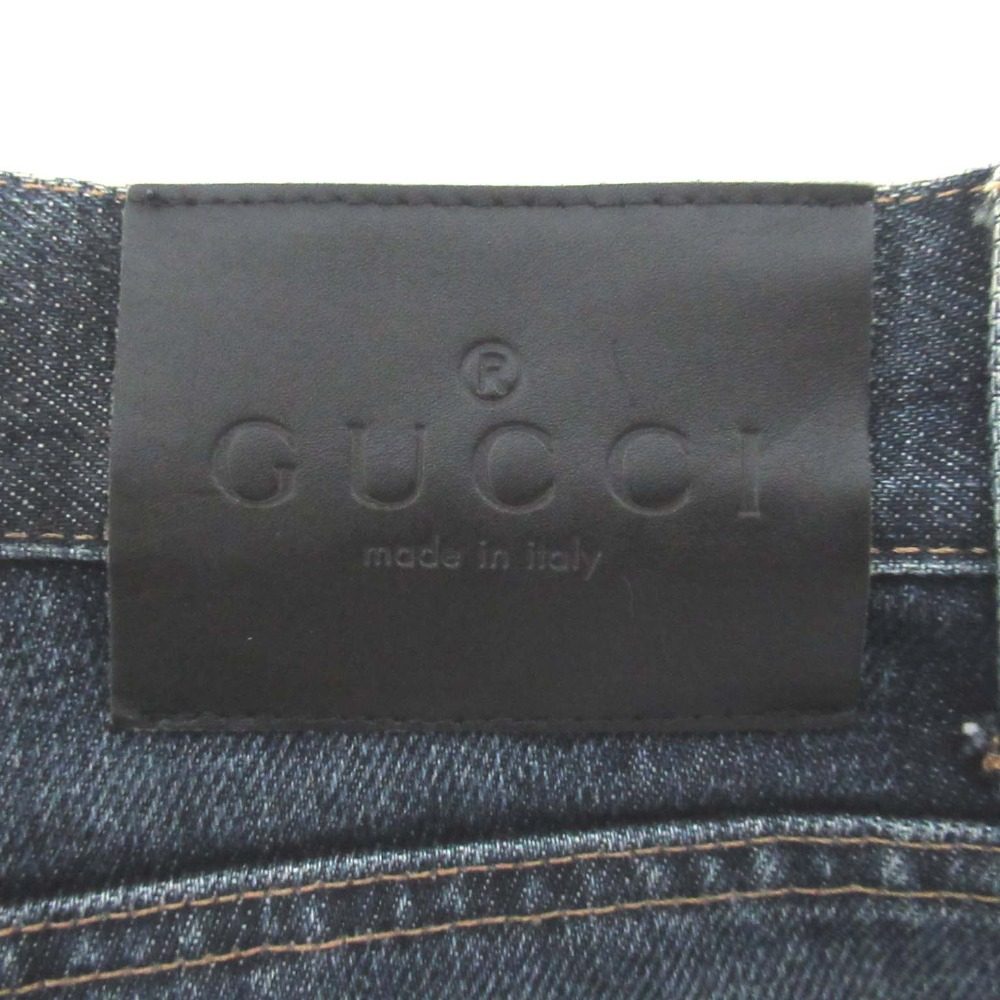 グッチ フラワーエンブロイダリー デニムパンツ