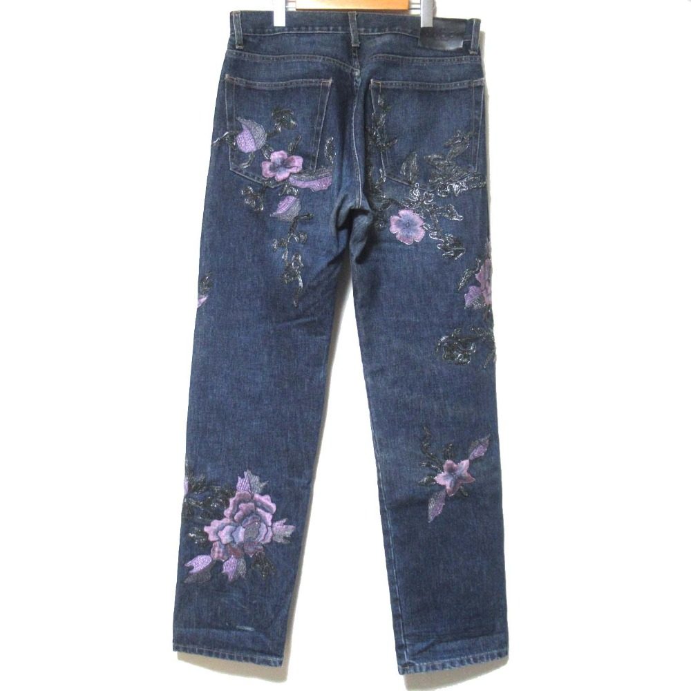グッチ フラワーエンブロイダリー デニムパンツ