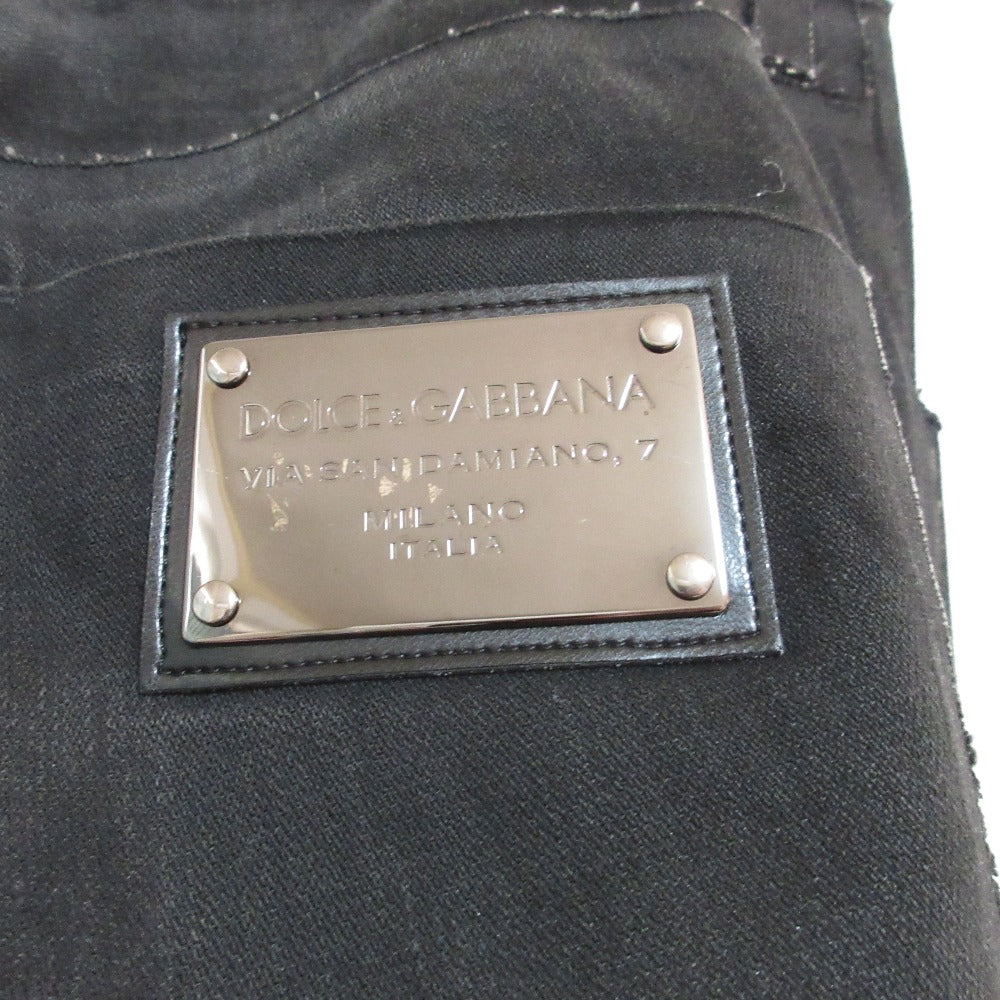 ドルチェ&ガッバーナ 12GOLDロゴプレートデニムパンツ