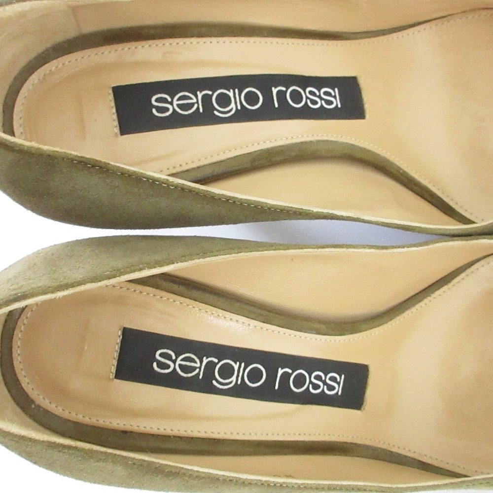 セルジオロッシ スエードポインテッドトゥパンプス