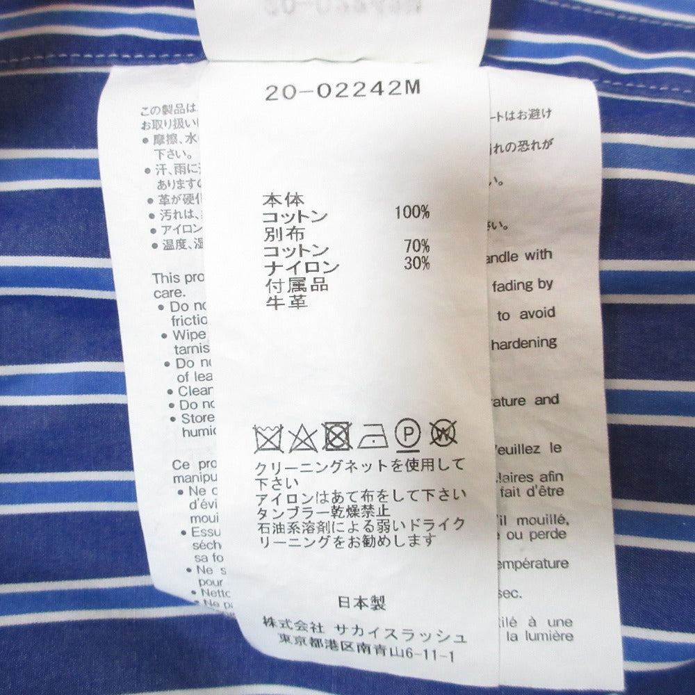 サカイ フードドッキングストライプシャツ シャツ