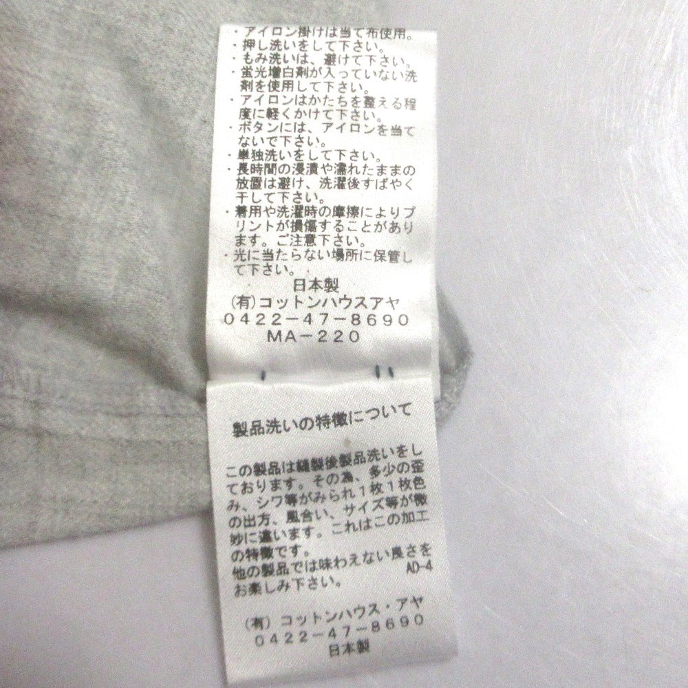 コットンハウスアヤ イエスタデイクロス プリントコットンシャツ
