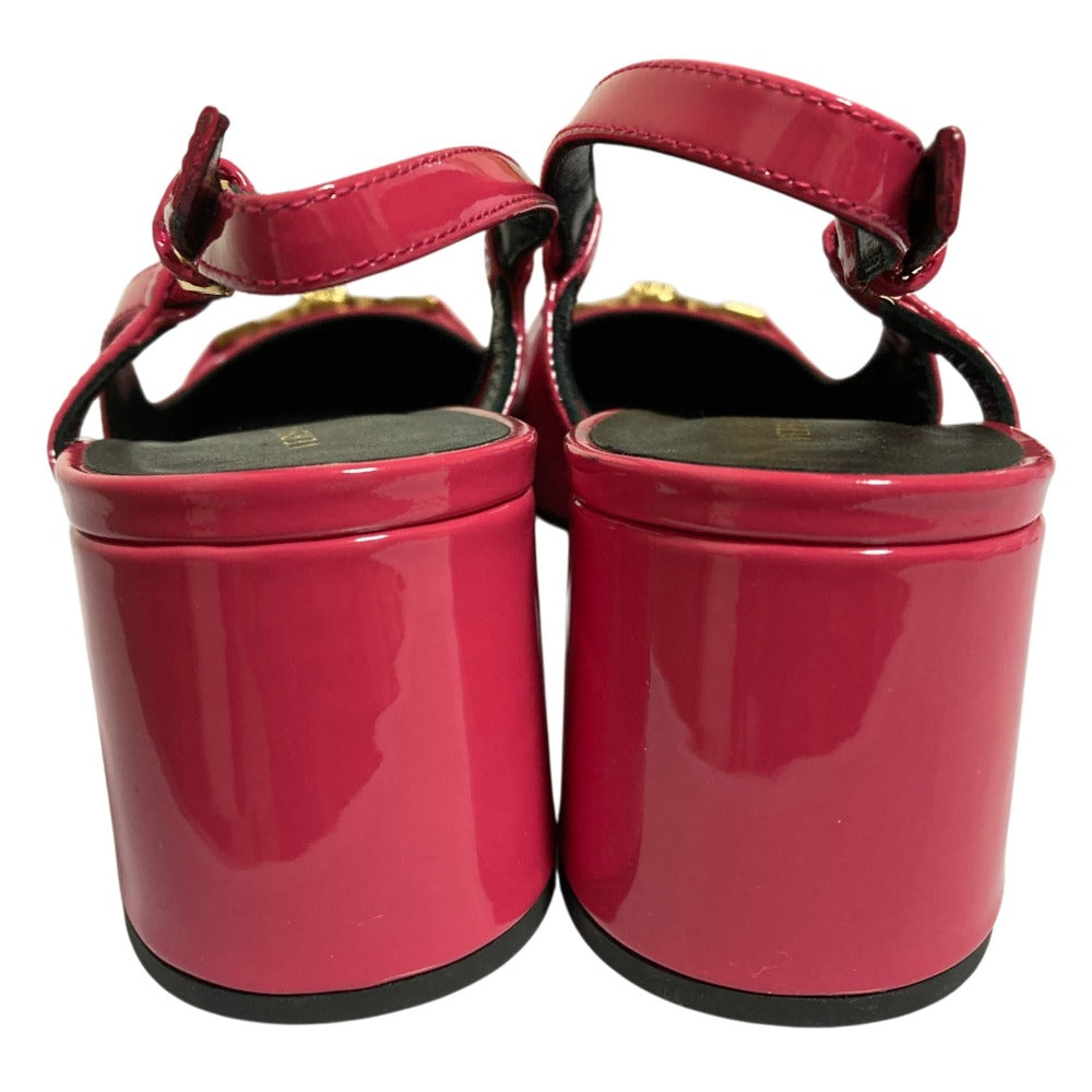 ヴェルサーチェ メデューサ スクエアトゥ スリングバックパンプス