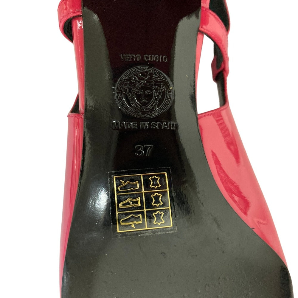 ヴェルサーチェ メデューサ スクエアトゥ スリングバックパンプス