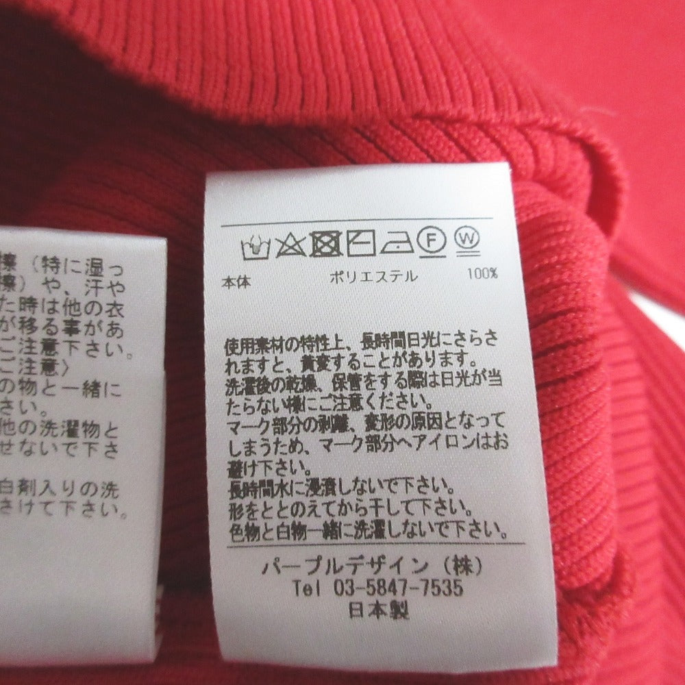 ディセンバーメイ リブニットモックネックカットソー