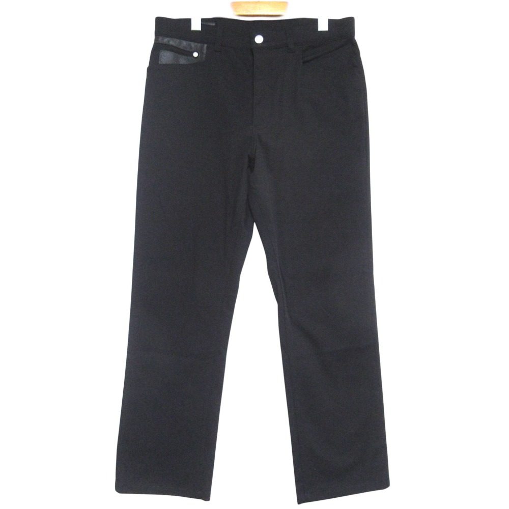 エルメス レザートリムストレートパンツ