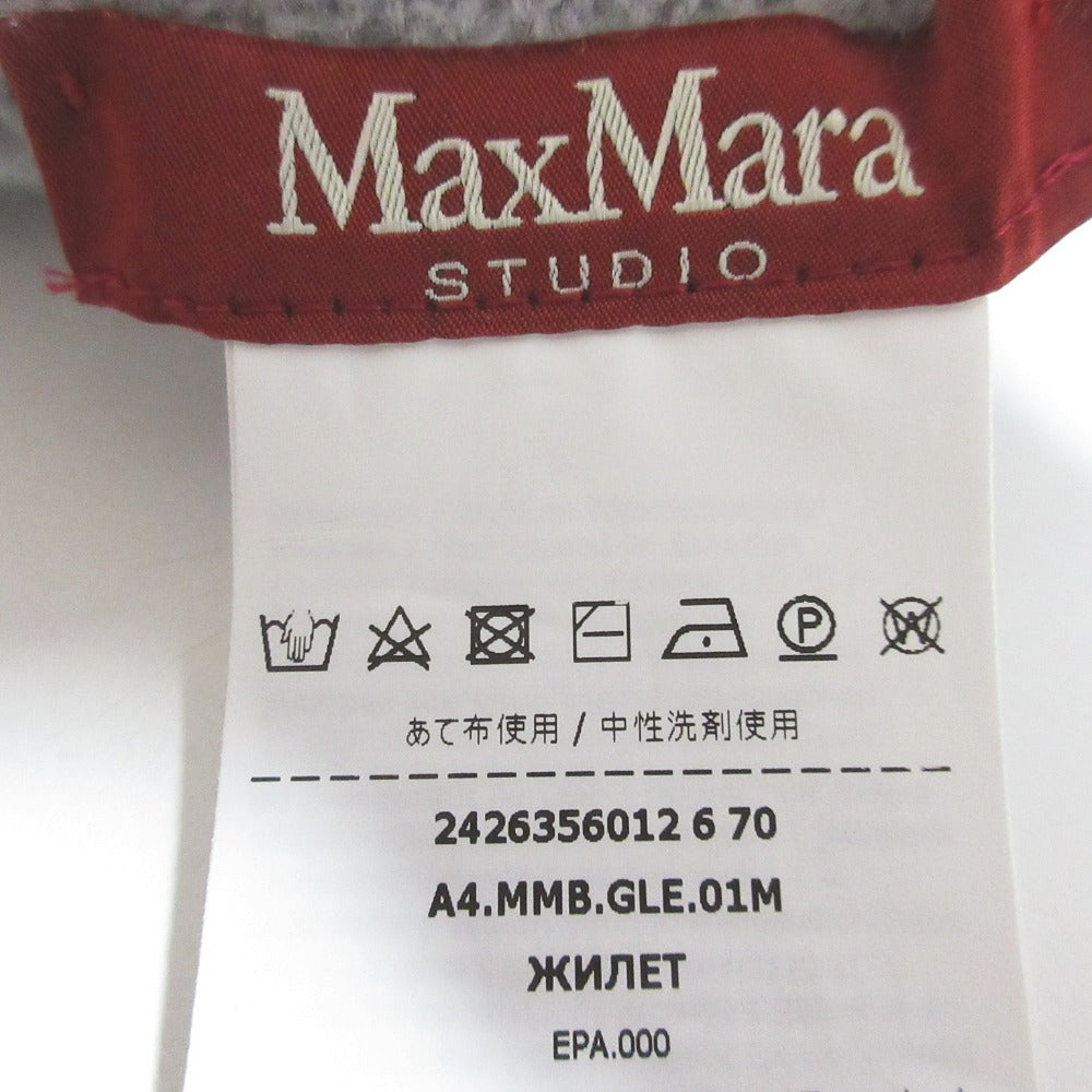 マックスマーラステュディオ ウールカシミヤタートルネックニットベスト