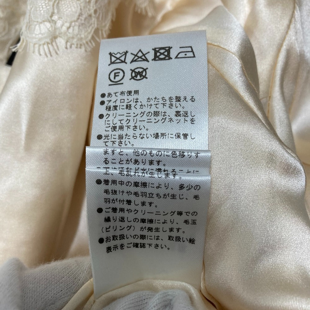 ランバンコレクション ラメツイードノーカラーロングジャケット