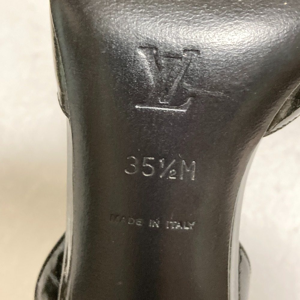 ルイヴィトン パテントレザー スリングバックパンプス