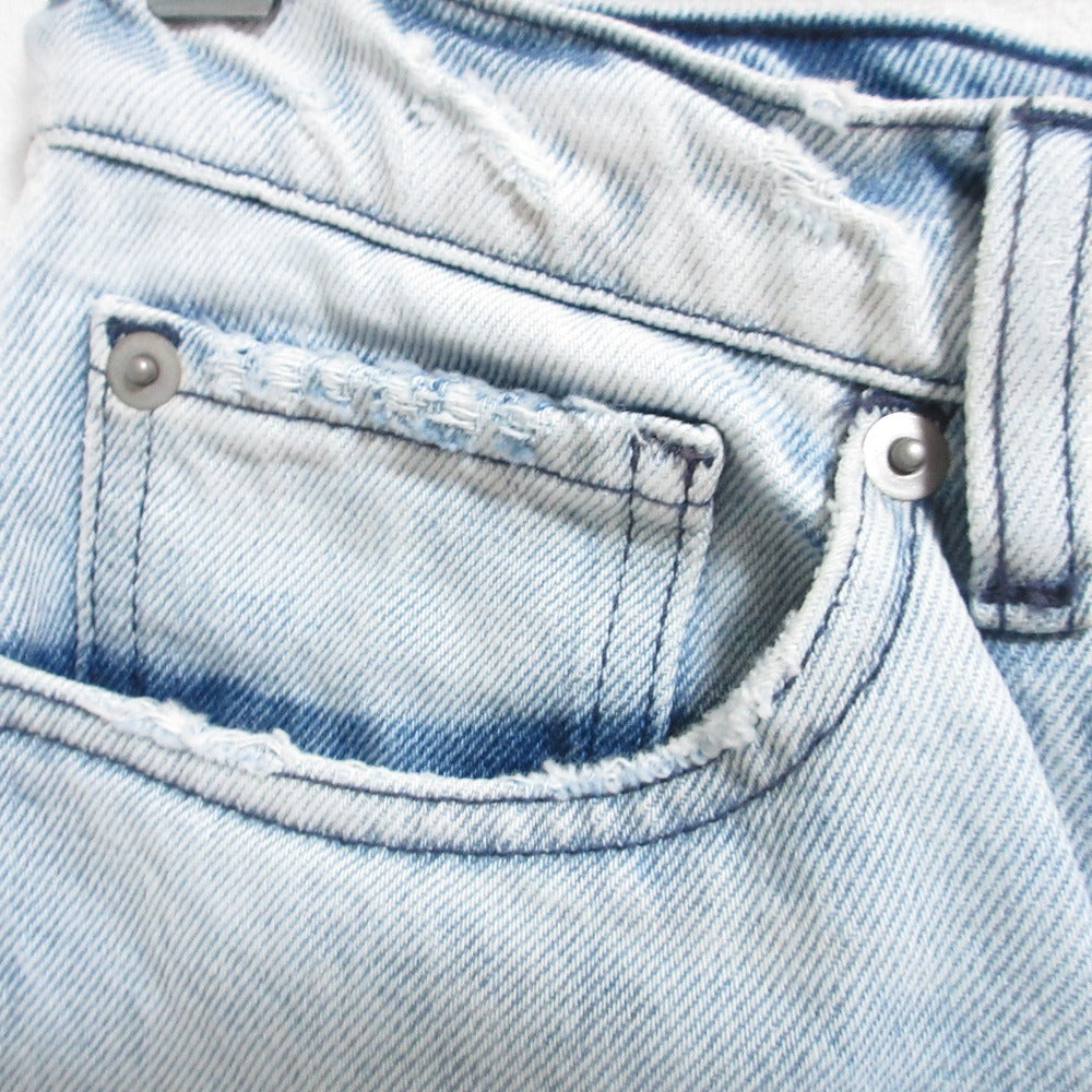 スリーバイワン ABBI JEAN ASYMMETRICAL WAIST CLEAN デニムパンツ