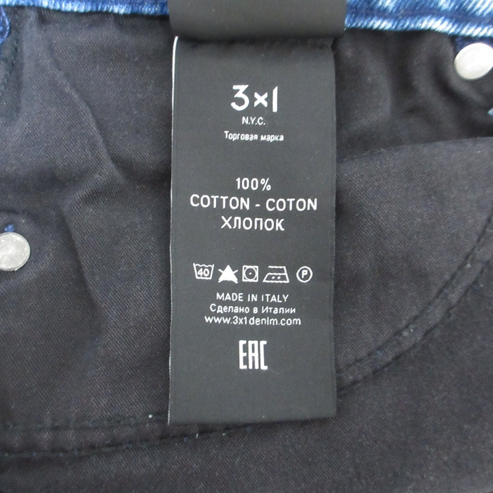 スリーバイワン ABBI JEAN ASYMMETRICAL WAIST CLEAN デニムパンツ