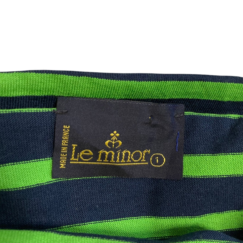 ルミノア ボーダー ボートネック ハーフスリーブTシャツ