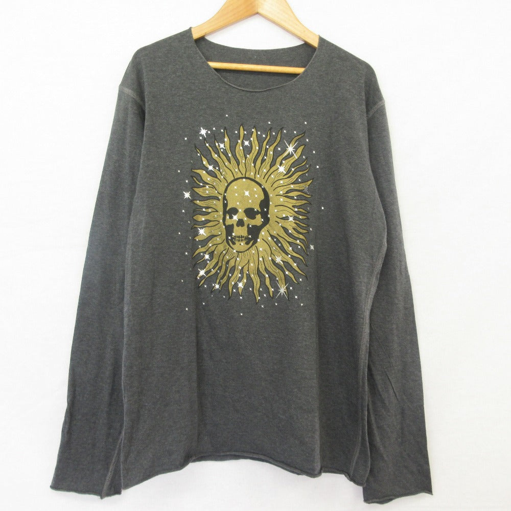 ルシアンペラフィネ スカルプリントコットンロングスリーブTシャツ