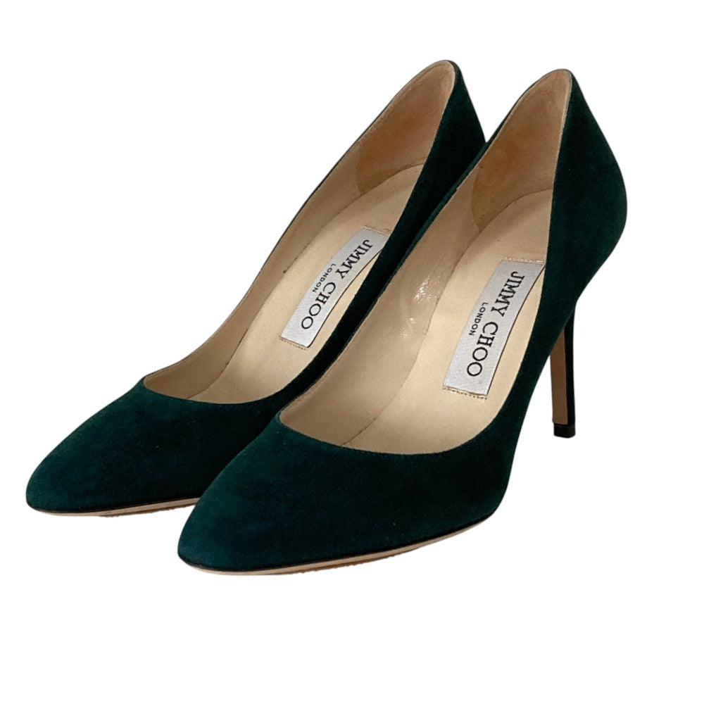 ジミーチュウ スエードアーモンドトゥパンプス