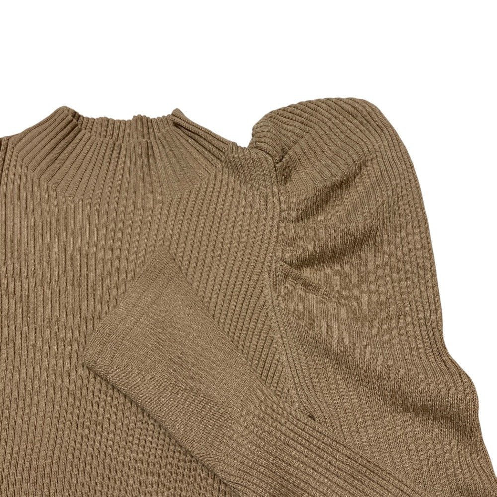 ハーリップトゥ Volume Sleeve Rib Knit Top ニットトップス