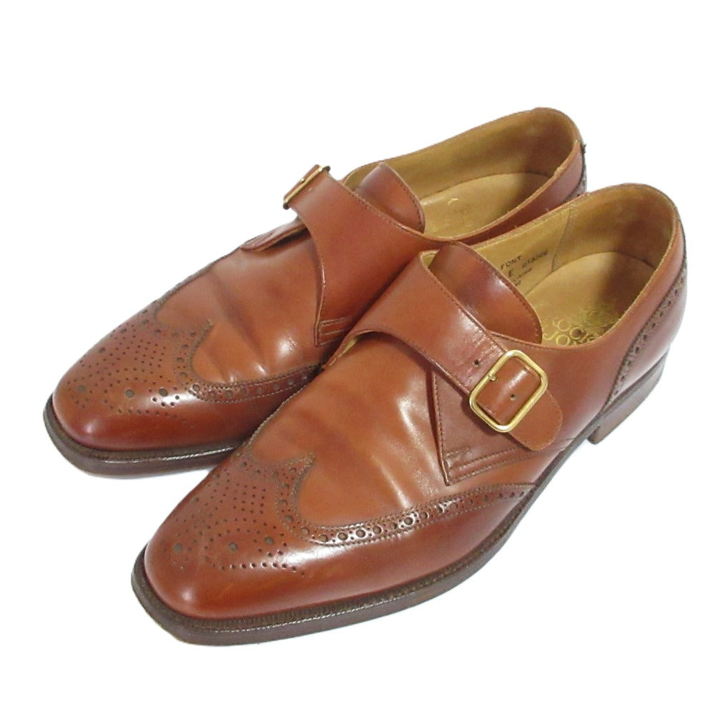 クロケットアンドジョーンズ CHALFONT ウイングチップシングルストラップレザーシューズ