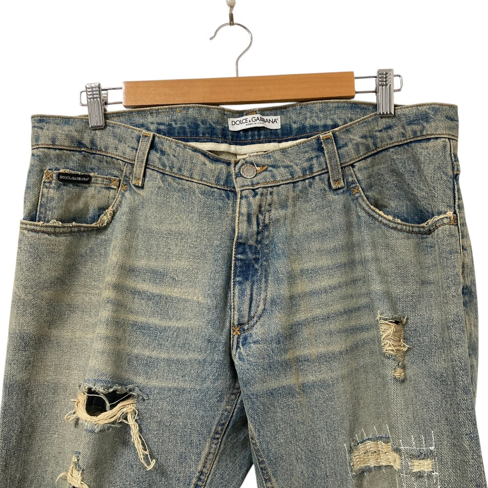 ドルチェ&ガッバーナ ヴィンテージ加工デニムパンツ