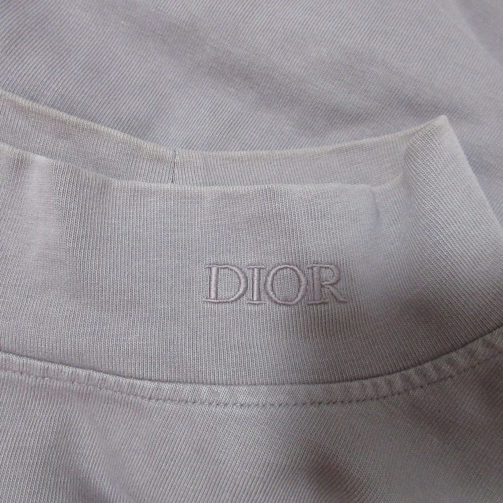 ディオールオム ロゴ刺繍ハイネック長袖Tシャツ