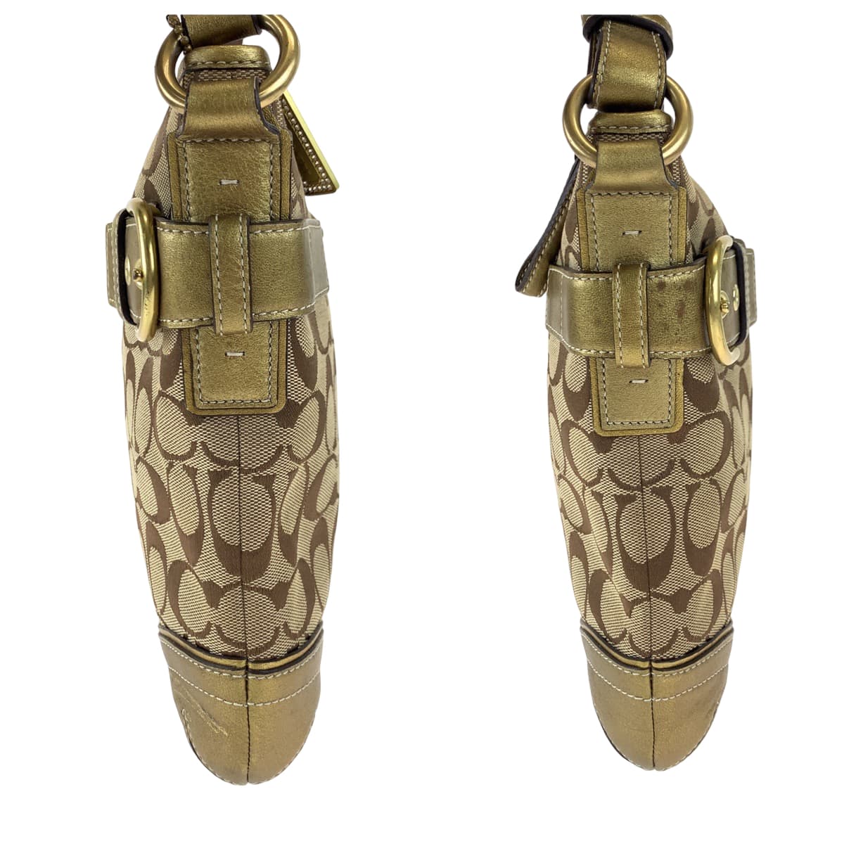 コーチ シグネチャー キャンバス/レザー ショルダーバッグ