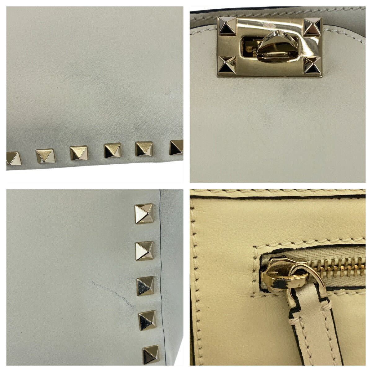 ヴァレンティノ レザー ロックスタッズ 2way トートバッグ