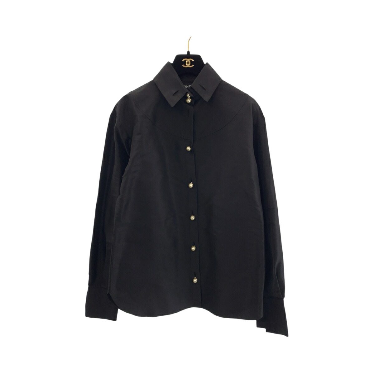 シャネル P64478V24243 シルクドレスシャツ