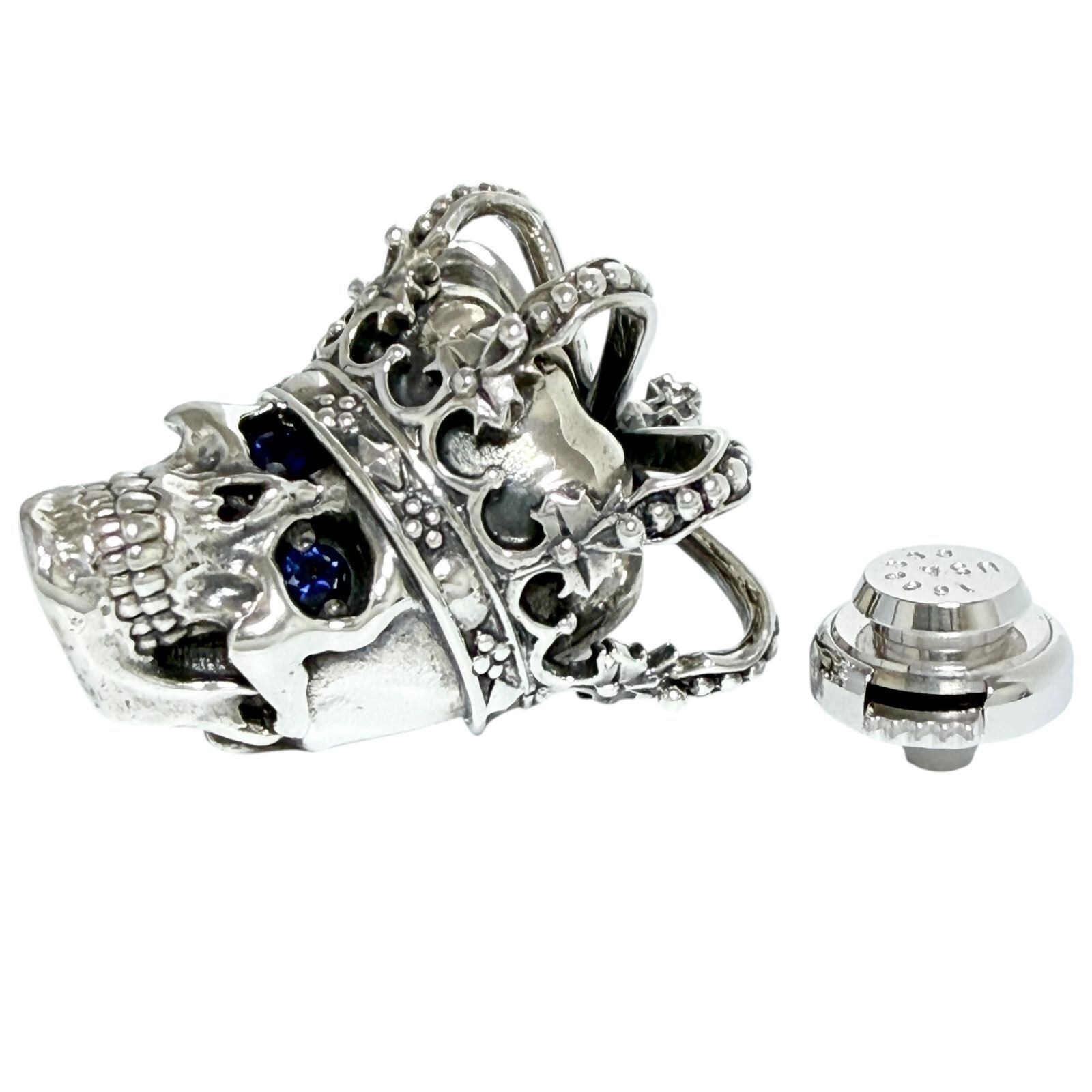 ジャスティンデイビス ESSENTIAL SKULL シルバー ブローチ