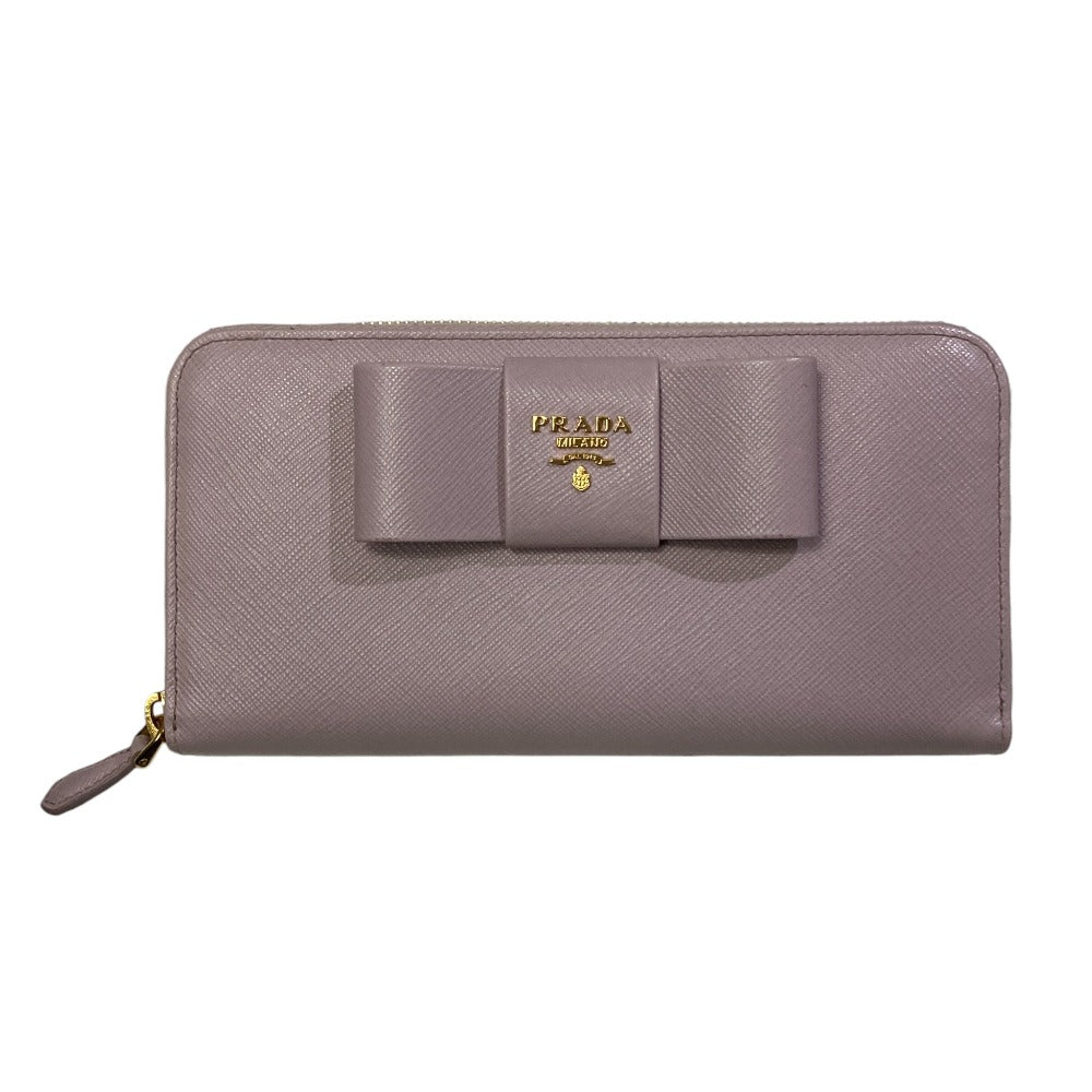 プラダ 1ML506 サフィアノレザー ラウンドファスナー ロングウォレット